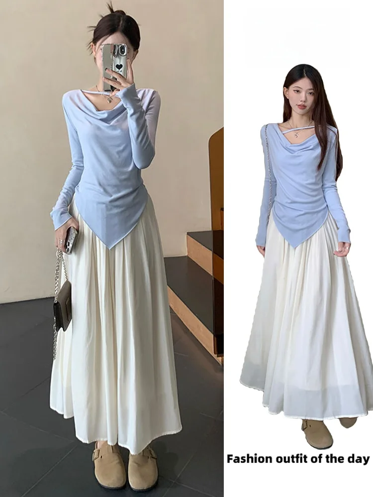 Осенний новый топ больших размеров для пухлых девочек нежный темперамент