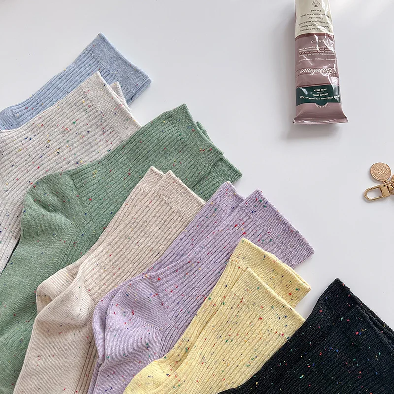 

Medium Tube Happy Socks Japanese Sweets Candy Color Woman Cute Cotton Kawaii Fun Funny Long Fashion Style Print Women Female