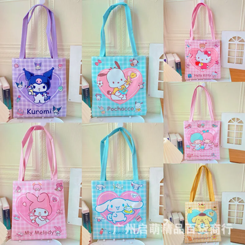 

Hello Kitty Kawaii Sanrio серия Cinnamoroll Mymelody Kuromi аниме шоппинг сумка через плечо водонепроницаемая сумка для хранения