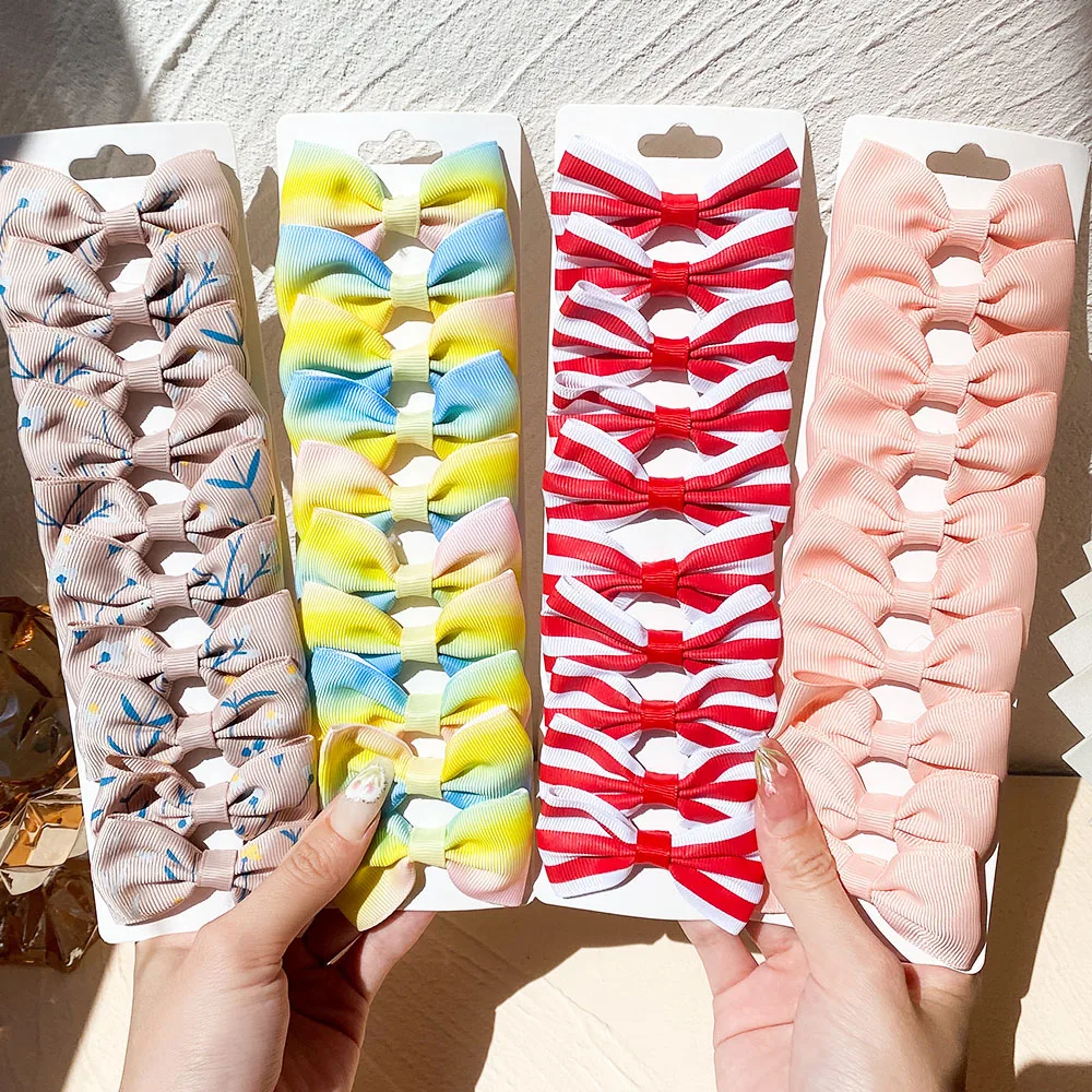 

10PCS/Set Girls Cute Floral Daisies Print Hairpins for Kids Children Sweet Headband Hair Clips Barrettes Fashion Bow Accessories