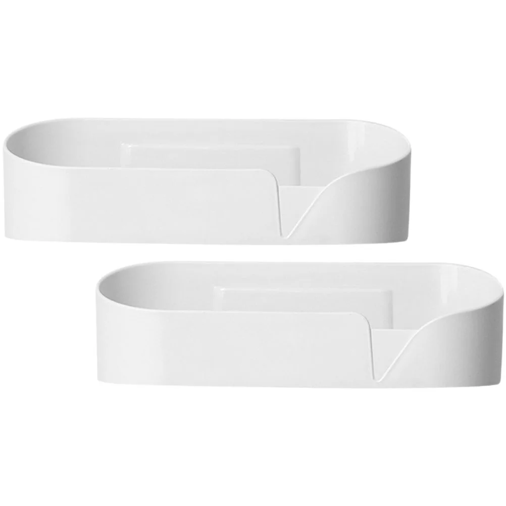 

2pcs Convenient Wall Mounted Multipurpose Drilling Adhesive Shelves Bathroom Organizer