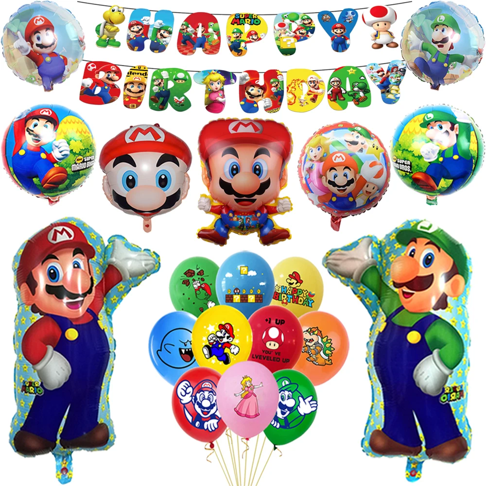 Украшение для торта на день рождения с надписью Marioed баннер мальчиков игровой