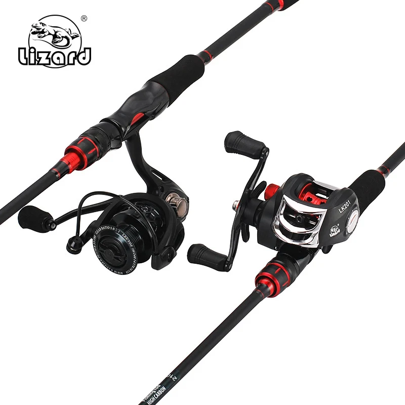 Lizard1.8m- 2.4m Casting Fishing Rod Combo Portable 2 Sectio