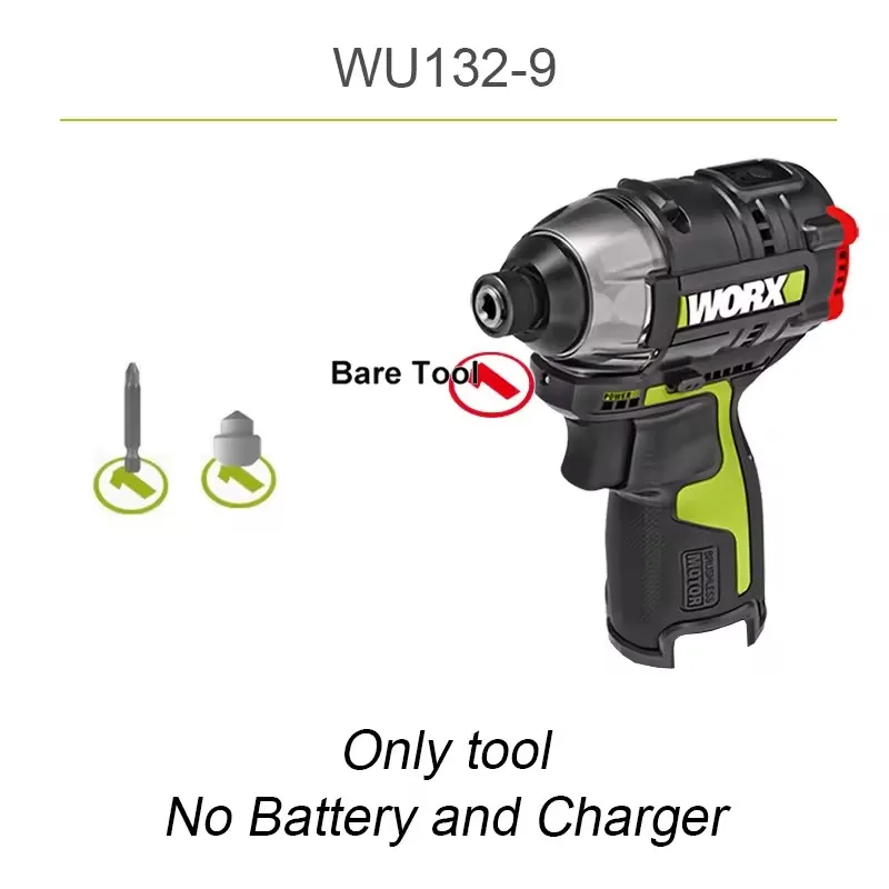 

Аккумуляторный Ударный Гайковерт WORX WU132X С Бесщеточным Двигателем, 320 Вт, 160 Нм, 12 В, Регулируемый Крутящий Момент