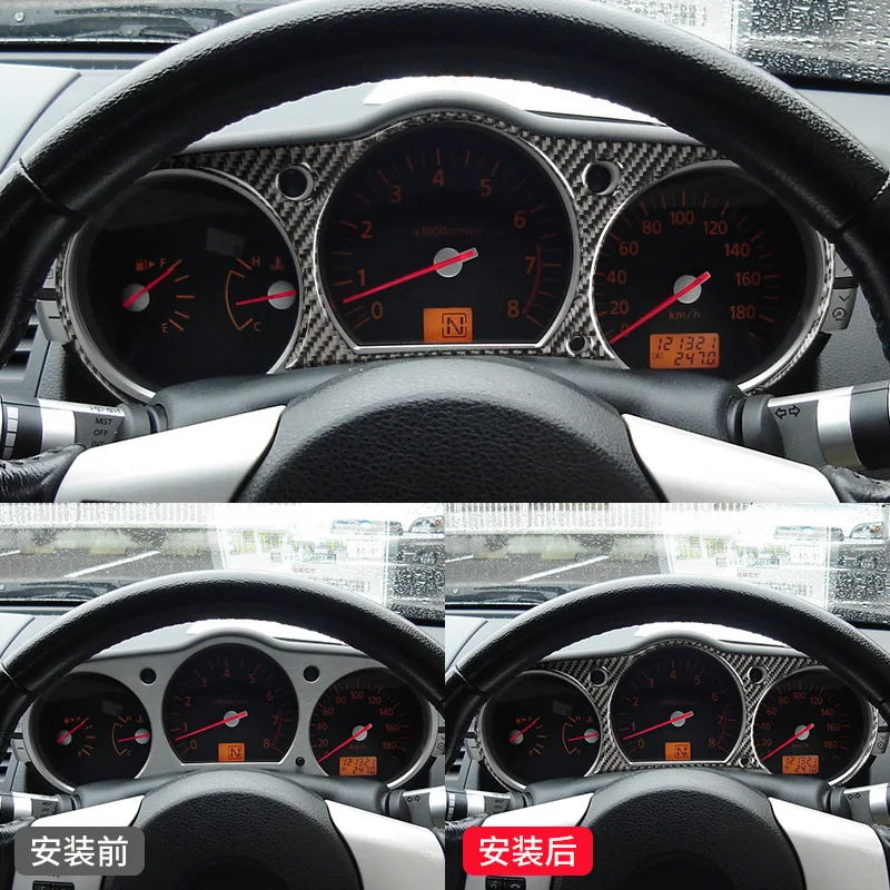 

For Nissan 350Z Z33 2003-2009 Real Carbon Fiber Other Interior Accessories Dashboard Ring Frame Trim Stickers Car Stylying