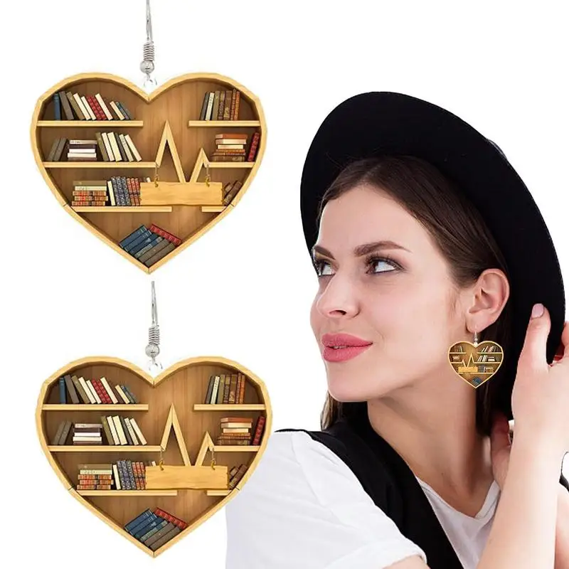 

Подвески для сережек-книжки для девочек, женские акриловые серьги-подвески в виде книги, подарок на Рождество