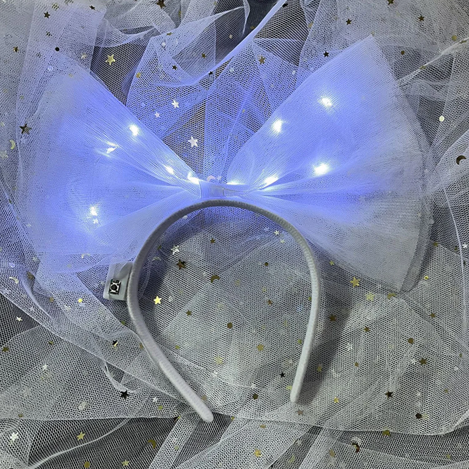 Женский ободок с бантом 14 см