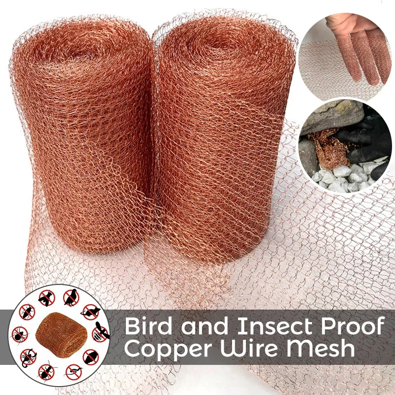 

2Wire 12.7CM Copper Mesh Filter for Distillation Woven Wire Screen Column Packing Apparatus Pest Mesh Insects Net