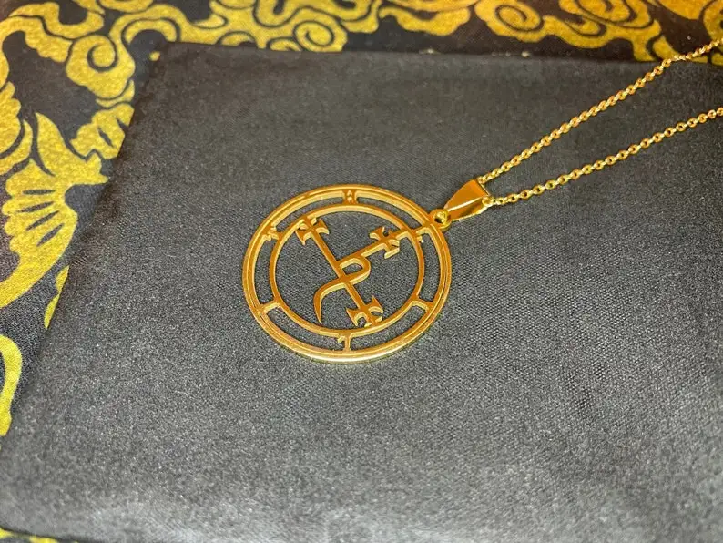 Демоновая печать богини Lilith Lucifer сатаническая Sigil из нержавеющей стали языческая