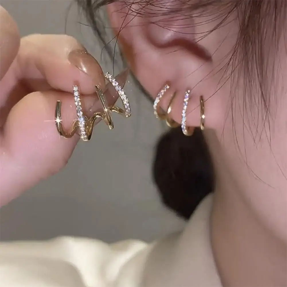 

2022 New Arrival Classic Retro Simple Zircon Butterfly Stud Earrings For Women Fashion Crystal Gold Jewelry Gifts