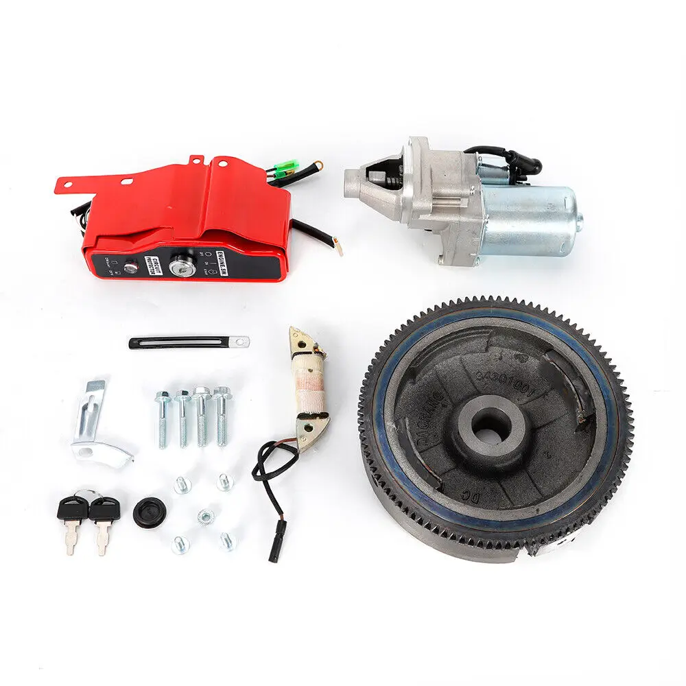 Electric Engine Flywheel Starter Motor Start Kit For Honda GX390 13Hp GX340 11HP