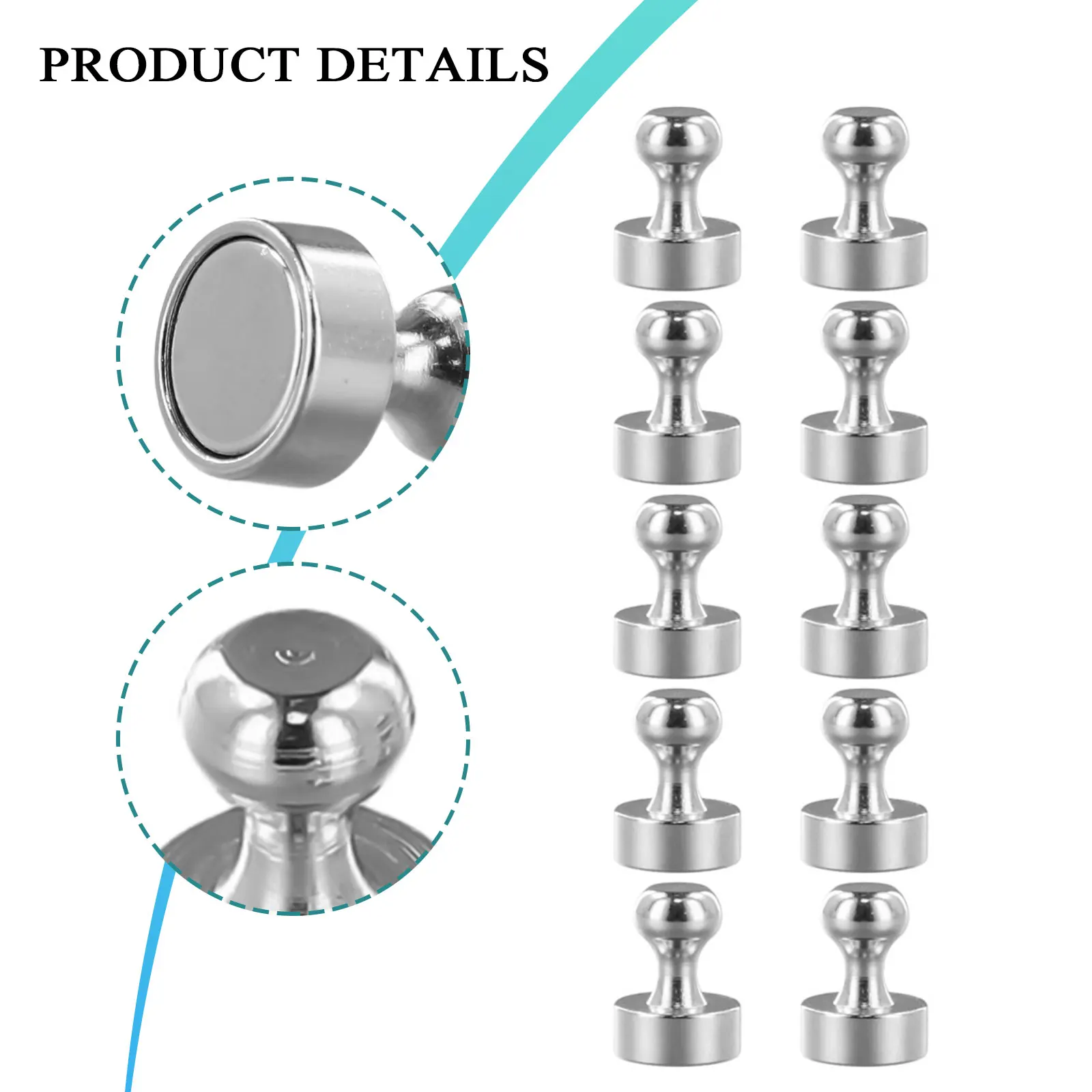 Магнитные штифты для промышленности на открытом воздухе 10 шт. 12 мм х 16 неодимовый