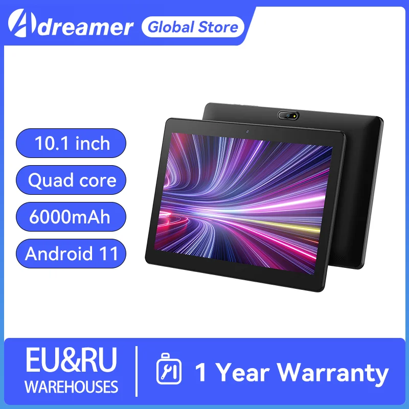 

Adreamer LeoPad10 Android 11 10.1Inch Tablet 32GB Quad Core Touchscreen WiFi Portable Tablets 6000mAh 1280x800 IPS Bluetooth PC