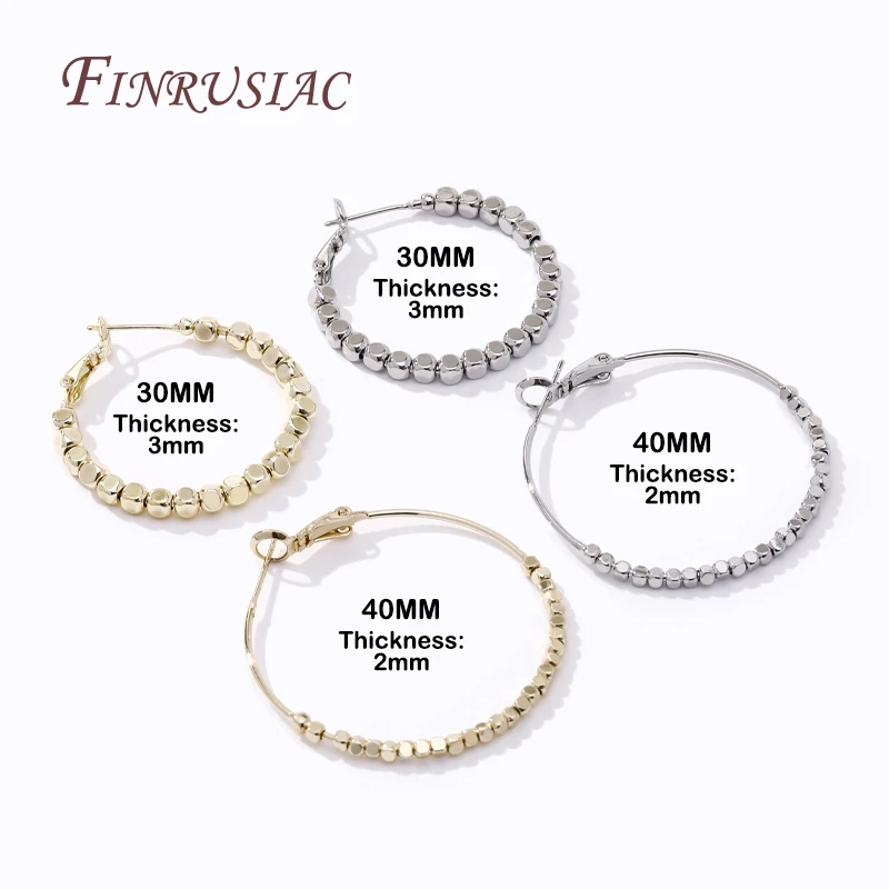 серьги золотые Серьги-кольца квадратные с бусинами женские винтажные