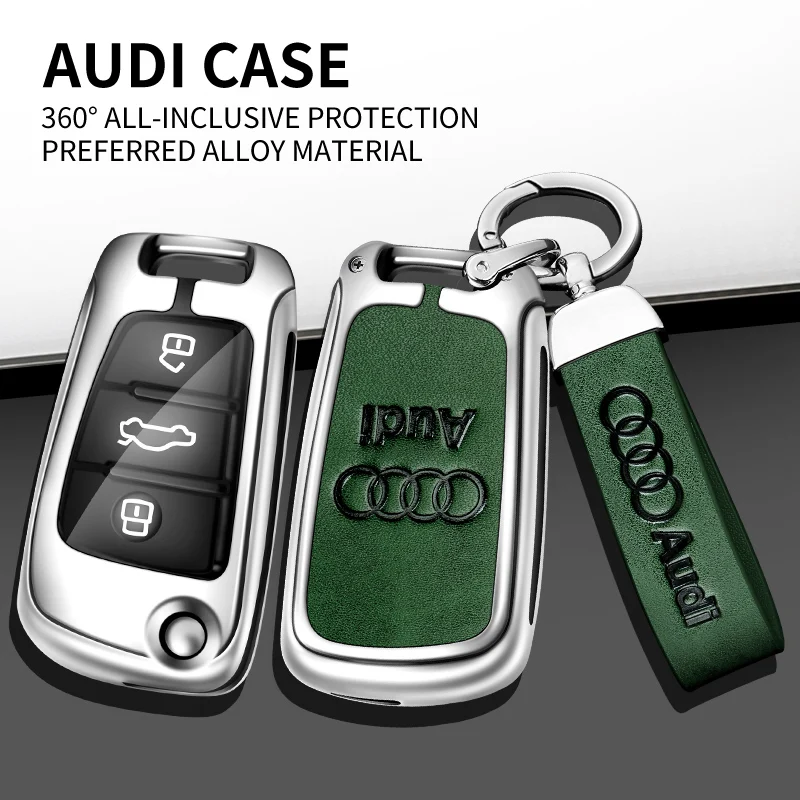 

Car Remote Key Metal Cover Case For Audi A1 A3 A4 A5 A6 A7 Q3 Q5 Q7 B6 B7 B8 8P 8V C5 C6 TT RS Protected Shell Accessories