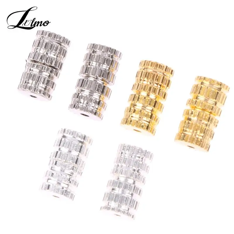 

20pcs Cylinder Fasteners Buckles Closed Beading End Clasp Screw Clasps for DIY Bracelet Necklace Connectors Jewelry Making