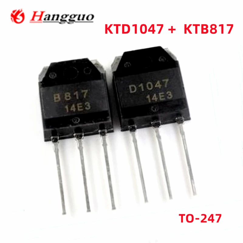 

10pcs=5pair Original KTD1047 KTB817 D1047 B817 2SD1047 2SB817 TO-247 Power Amplifier Transistor