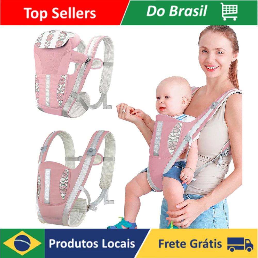 

Bratoy Ergonomic Baby Kangaroo Bag 12 Positions 3 In 1 Up To 10kg