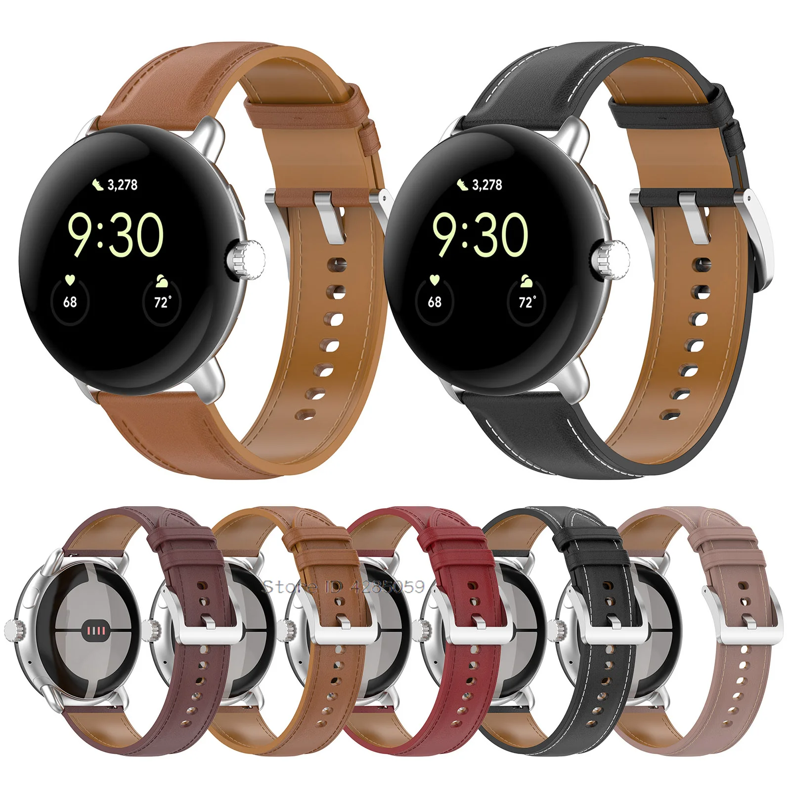 

Ремешок кожаный для Google Pixel Watch, сменный Браслет для наручных часов, аксессуары для Google Watch