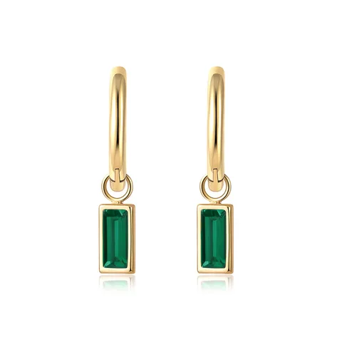 Серьги-кольца женские геометрической формы, из серебра 925 пробы