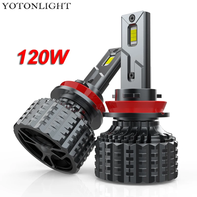 

2Pcs 120W High Power H7 Led Headlight H4 H11 H1 H3 h13 Hb3 Hb4 9005 9006 9004 9007 Bulb Canbus Led Lamp H8 H9 Fog Light 30000Lm