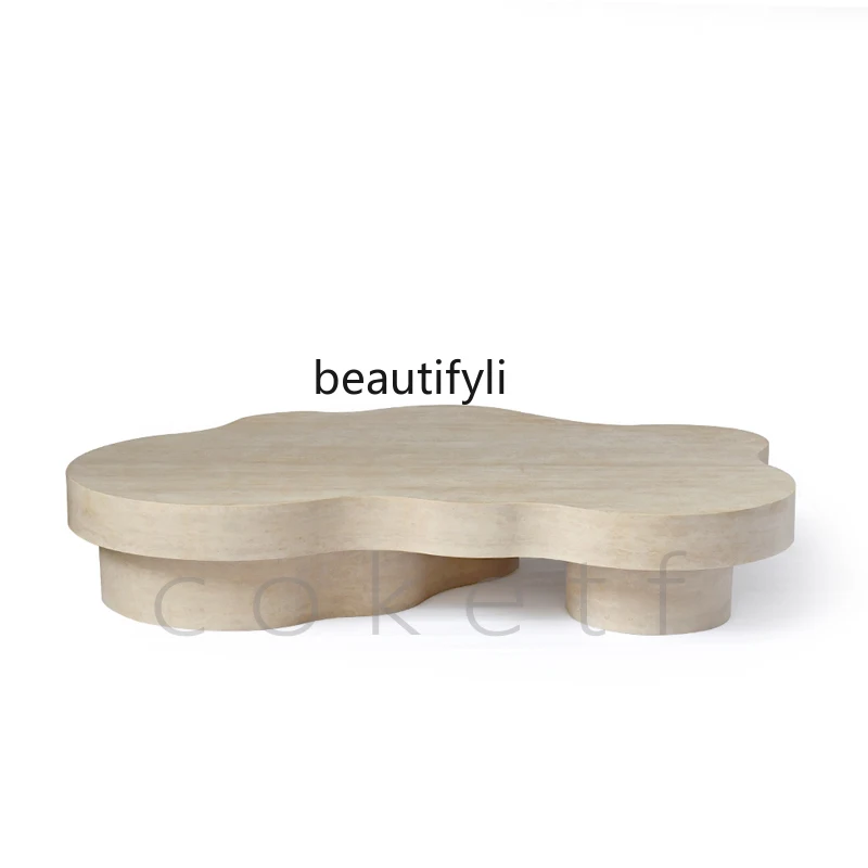 Wabi Sansan дизайнерский специальный травертин мраморный журнальный столик для