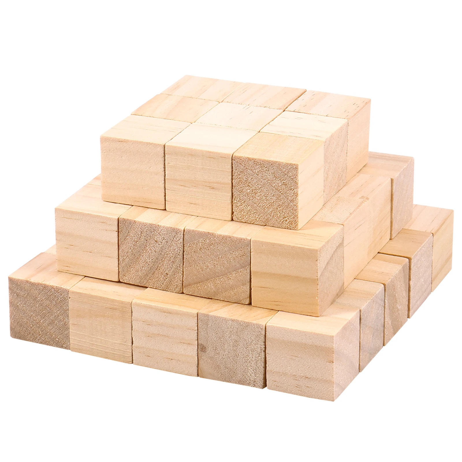 

50Pcs Wood Blocks for Crafts Pine Wood Square Blocks 1 Inch Unfinished Wood Craft Cubes Natural Wooden Blocks Wooden Cubes for