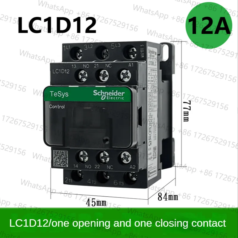Фото Новый черный трехполюсный контактор Schneider LC1D09A LC1D12A LC1D18A (версии B7C, F7C, Q7C, M7C) для переменного тока, 24В, 110В, 220В, 380В №3