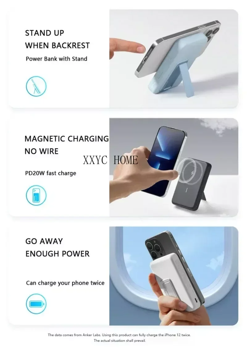 Anker 633 (MagGo) Беспроводной внешний аккумулятор Внешняя батарея 10000 мАч Быстрая