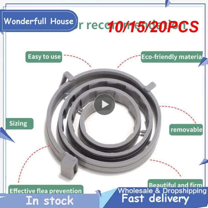 

10/15/20PCS Adjustable Flea Collar Pet Cat Dog Dog Collar Drive Away Fleas And Tick In Vitro Deworming Ring