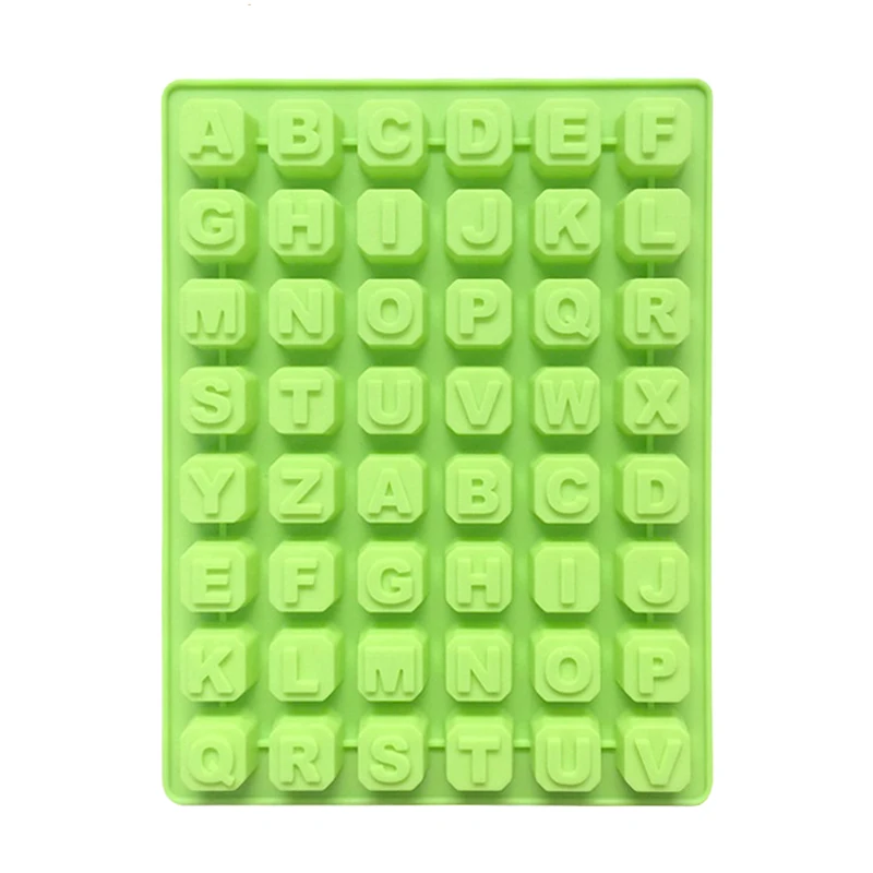 

Non-stick Silicone Chocolate Molds 48 Letters Numbers Symbols Jelly Ice Molds Cake Mould Bakeware Baking Tools Color Random GHMY