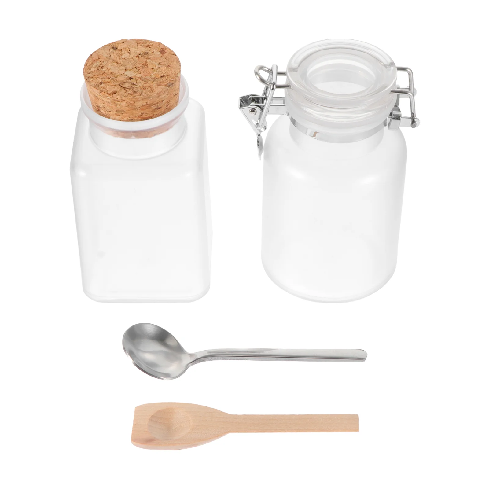 

2 Sets Powder Bottle Bath Salt Bottle Sub-packaging Bottle Sealed Storage Jar for Packing Home Indoor