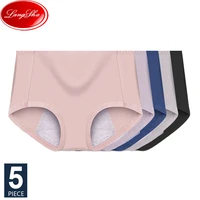 5pcs leakproof women menstrual panties high waist breathable cotton young girls physiological pants sanitary period underwear