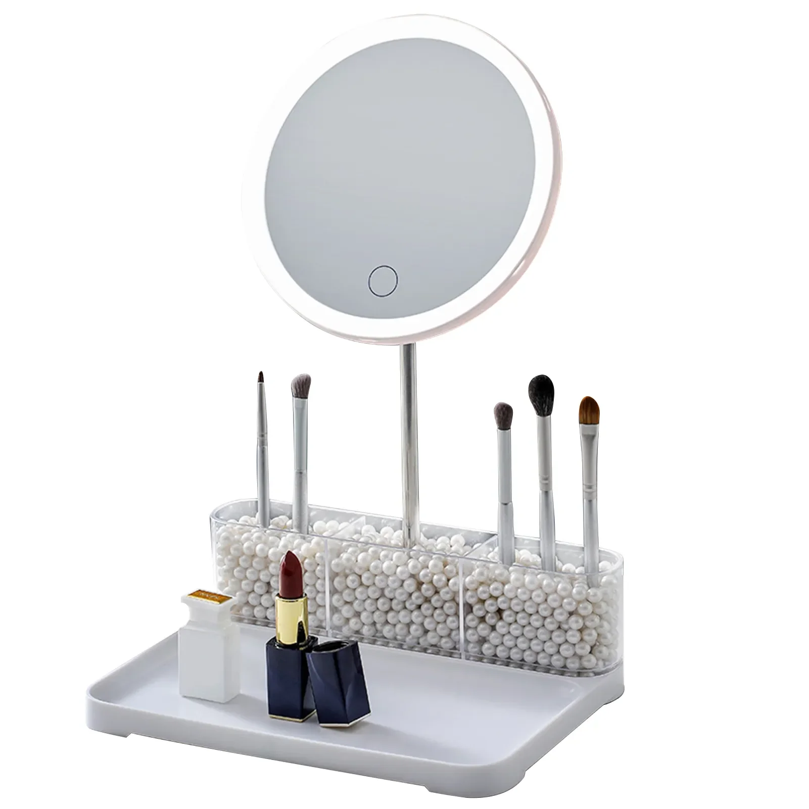 

Зеркало для макияжа, перезаряжаемые портативные косметические зеркала, зеркало для макияжа с 3 уровнями светодиодов, гардеробное настольное зеркало, кольцо для красоты