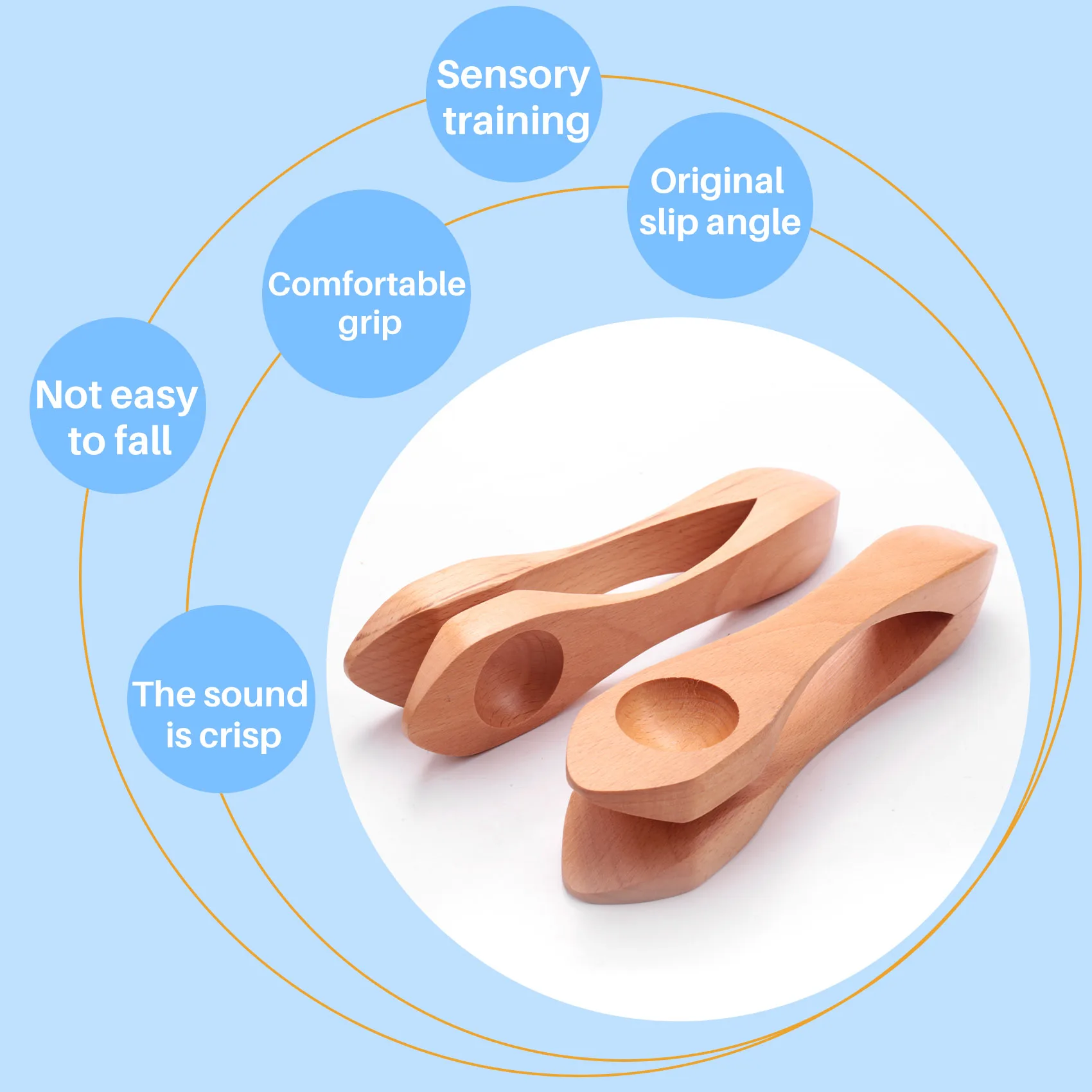 2 шт. деревянные музыкальные ложки народный ударный инструмент натуральное