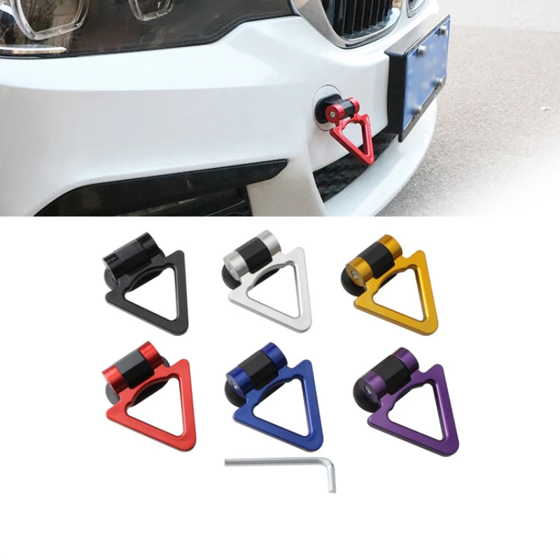 

Car Modified Exterior Decoration Triangular Trailer Hook loop Racing personality trailer Hook Paste Type Universal Accessories