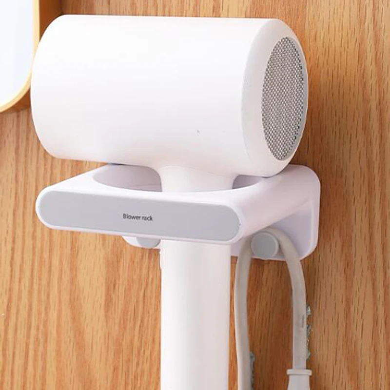 

Wall-Mounted Hair Dryer Holders Storage Hairdryer Holders Racks Organizer For Hairdryer Plastic Bathroom Shelving New
