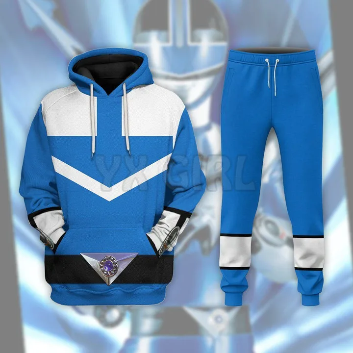 

Blue Power Rangers 3D Printed Men For Women Casual Hip Hop Hoodies+ Sweatpants pants Cosplay Clothes