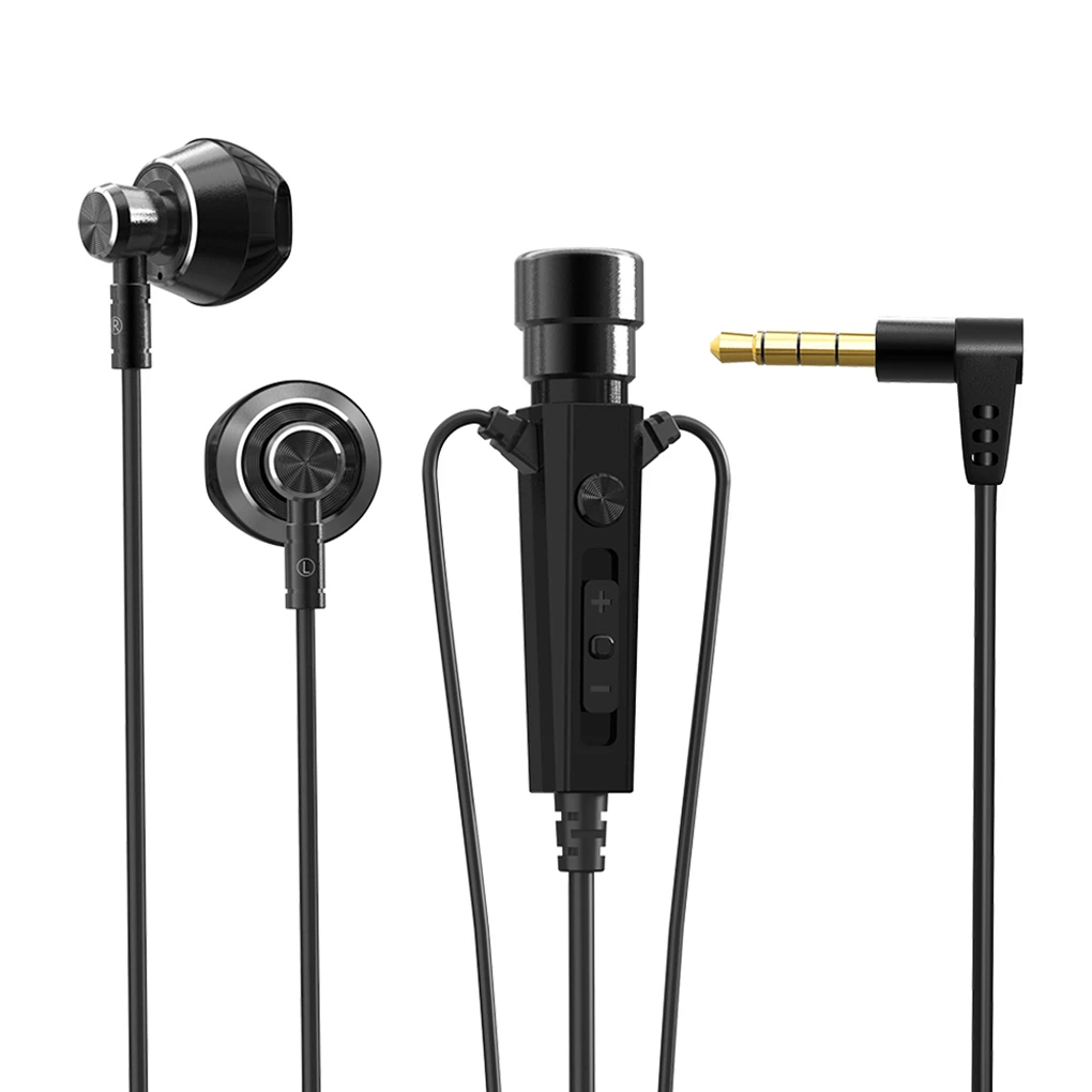 

Karaoke Singing 3 5mm Earphone Condenser Microphone In-ear Headphone Live Streaming Headset Omnidirectional Earbuds