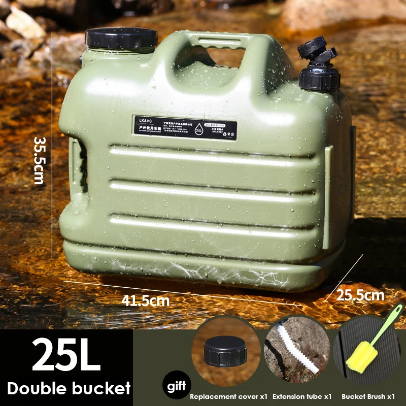 

10L 18L 20L Outdoor Hiking Camp Water Bucket Car Driving Water Tank Container Large-caliber Camping Water Canister With Faucet