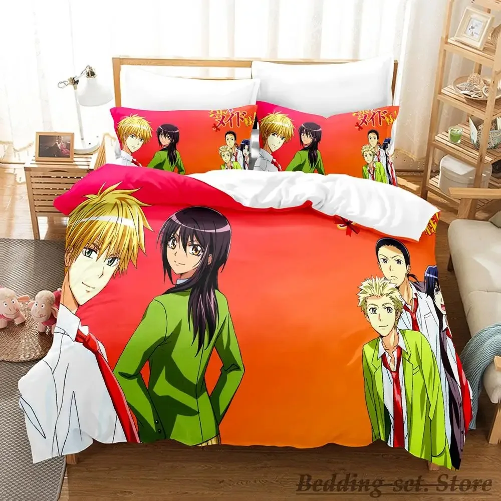 Kawaii New Kaichou Wa Maid-sama Bedding Set Cartoon Anime three-piece set Adult Kid Bedroom Duvetcover Sets 3D camas dormitorio (art.: 3920cc0258edf) - 3920cc0258edf