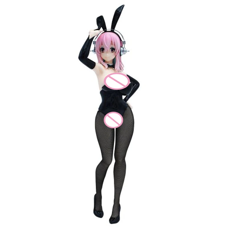 

Anime Action Figures SUPER SONICO THE ANIMATION Brinquedos SUPERSONICO Bunny Girl Standing Posture Earphone PVC Collection Model