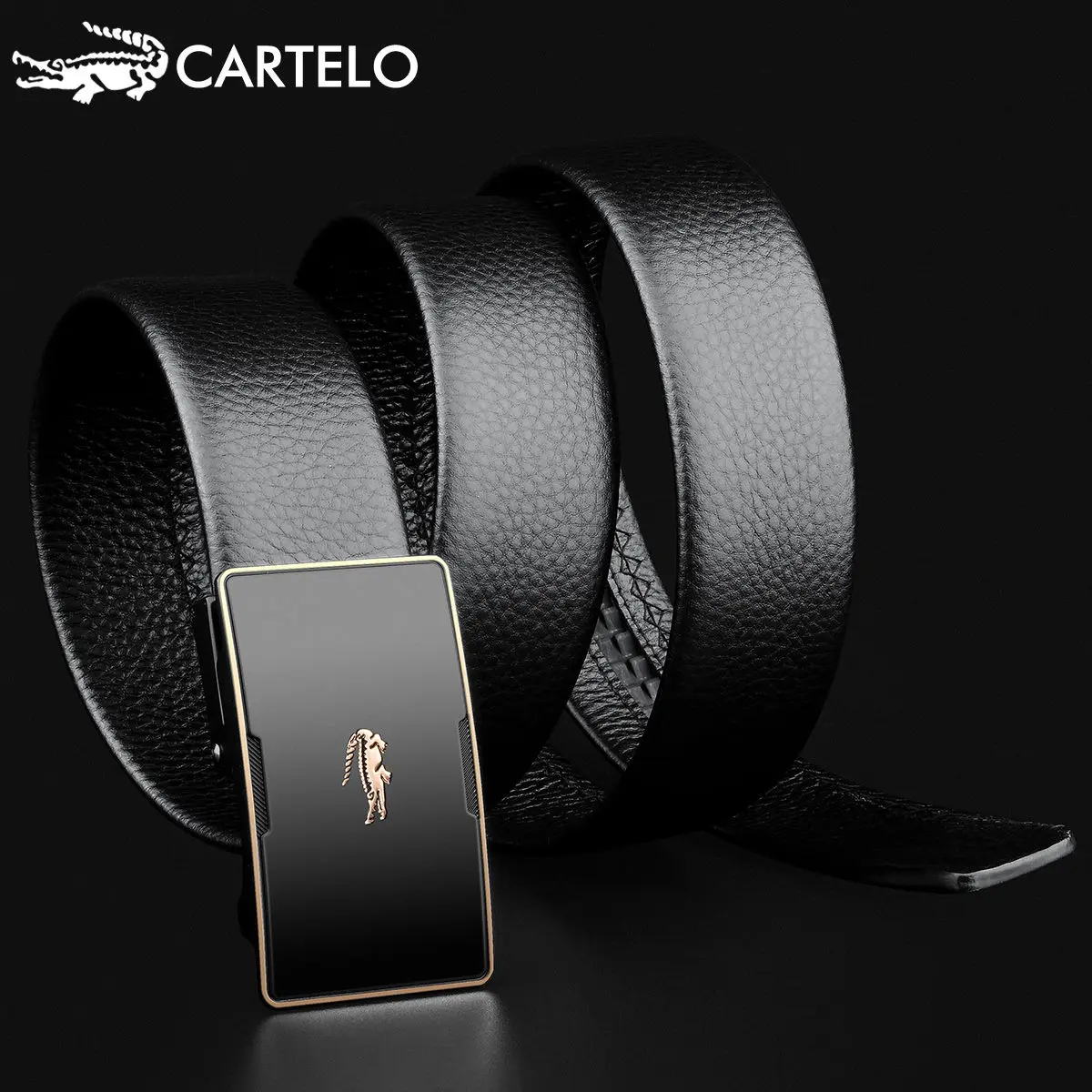 

CARTELO Men's leather belt automatic buckle young people versatile cowhand Korean version of the trend of authentic belt