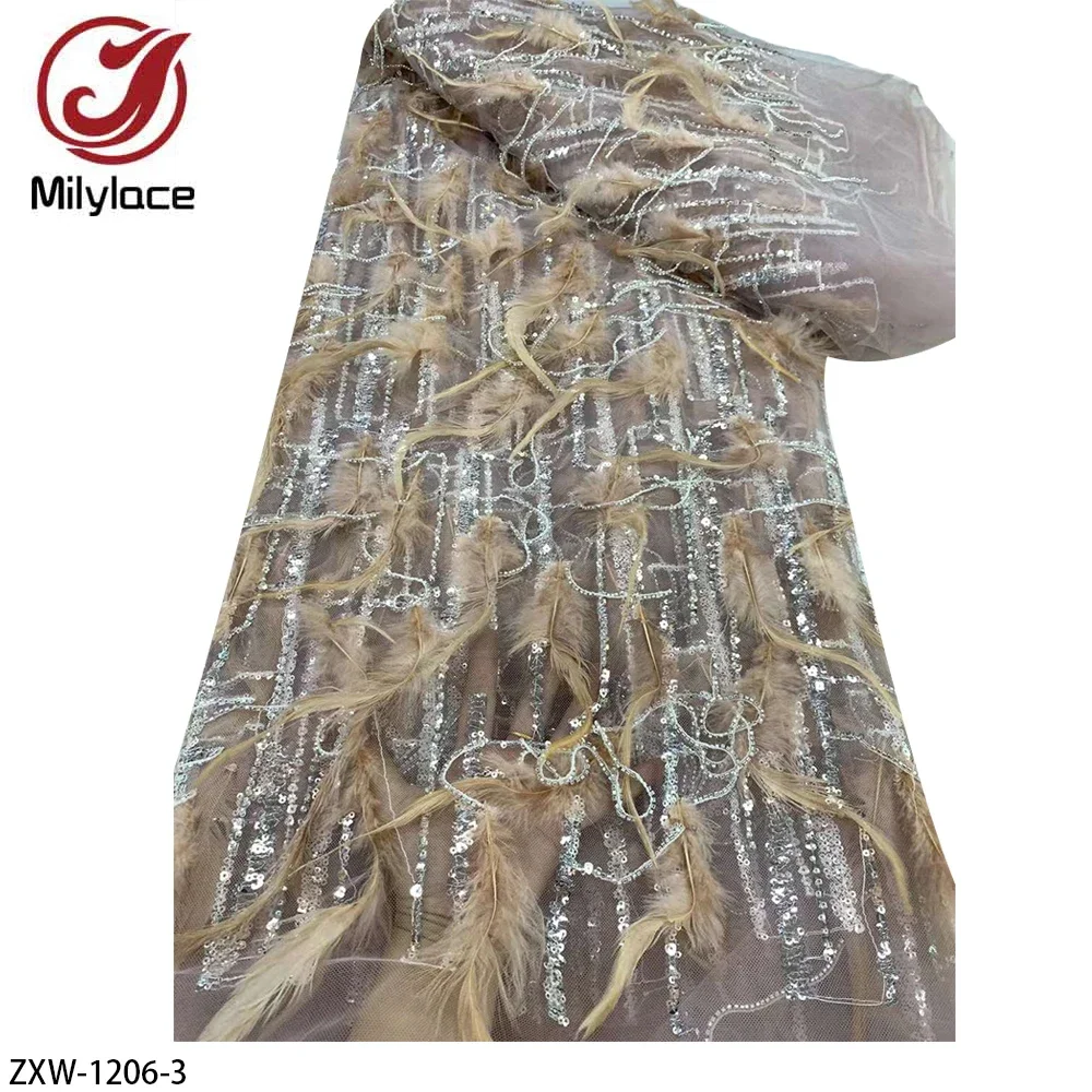Высококачественная африканская кружевная ткань с блестками французская