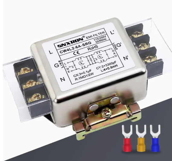 CW4L2-6A-SRG фильтр питания переменного тока 220C с защитой от помех схема
