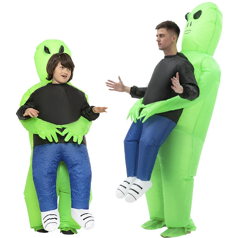 

Special for Halloween Spoof Dress-up Props Ghost Hug People Green Ghost Costume Alien Inflatable Suit