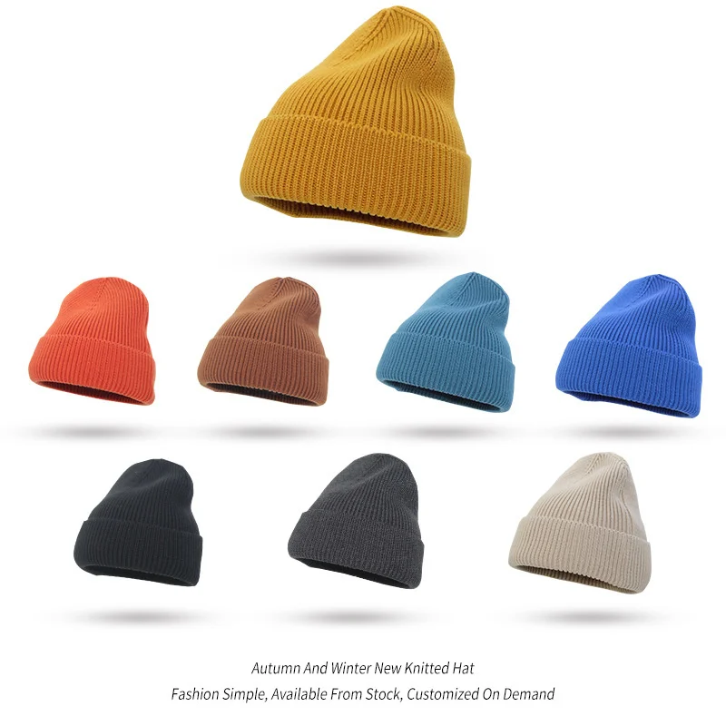 

Slouchy Knit Beanie Knit Cuffed Beanie Acrylic Watch Hat Winter Beanie Acrylic Hat Skull Beanie Warm Soft Ski Hat for Men Women