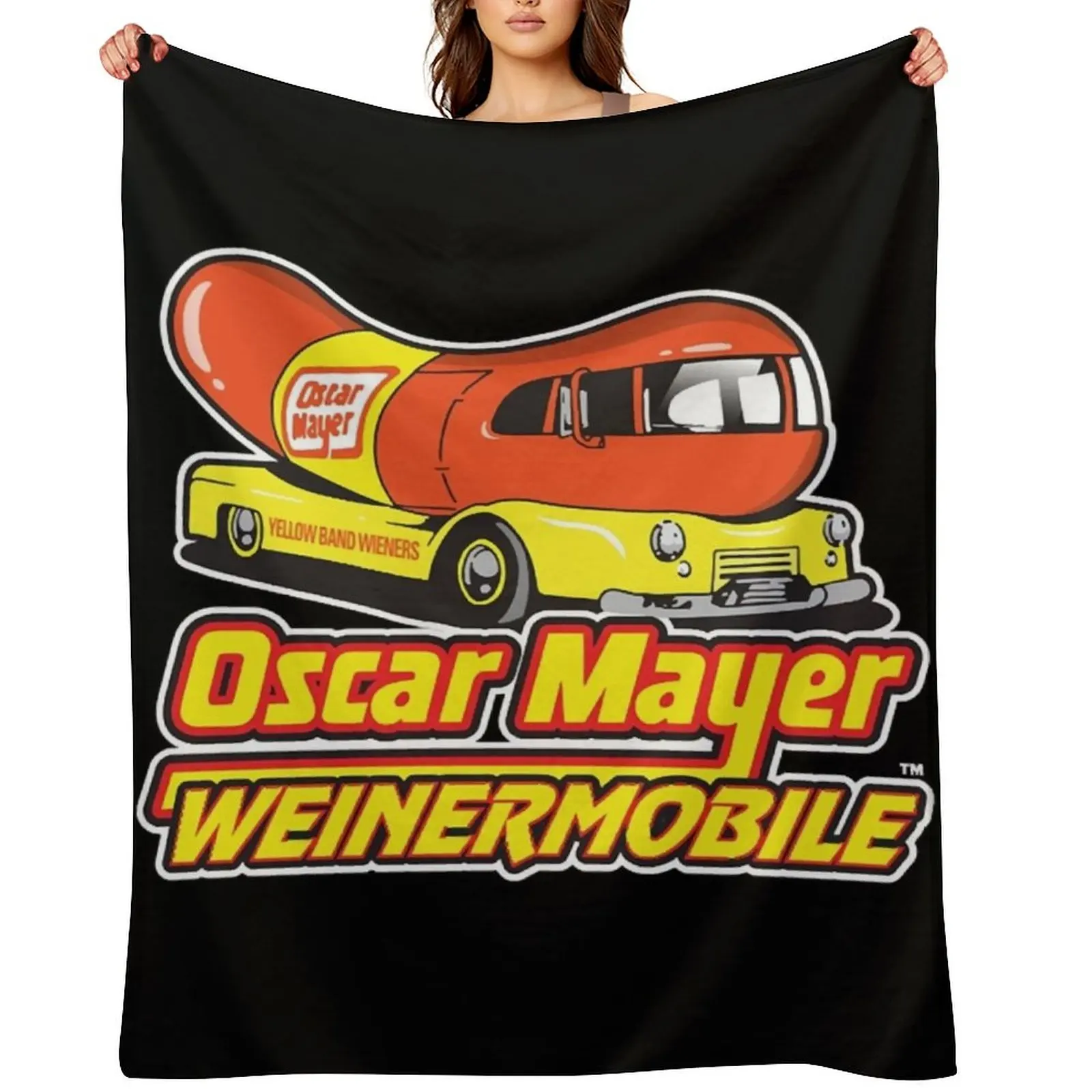 Фото Плед Oscar Mayer Wienermobile: Декоративное пляжное одеяло, самое мягкое и пушистое
