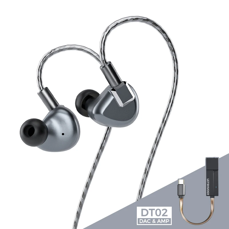 SHUOER S12 | 14,8 мм наушники IEM Hi-Fi с планарным магнитным драйвером и серебром покрытым монокристаллическим медным кабелем 3,5 мм.