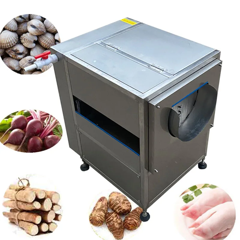 

Cassava Carrot Fresh Ginger Potato Washer Peeler Machine Washing Peeling Machine Seafood Cleaning Machine
